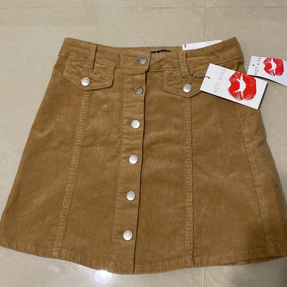 Hot Kiss Brown Mini Skirt